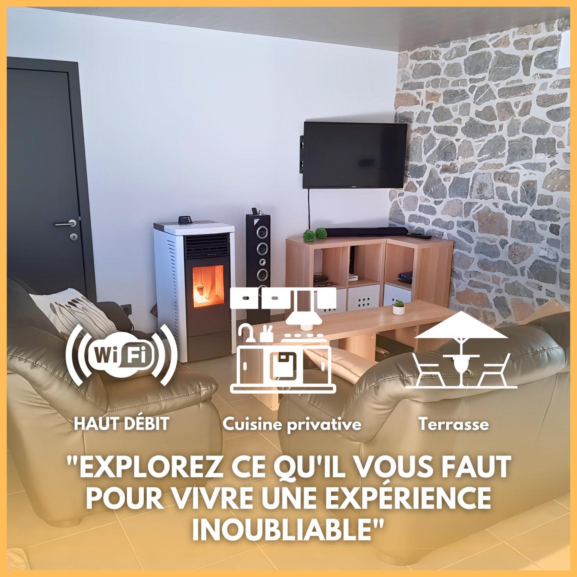 Au Chant Des Roches - Parking - Wifi - Terrasse - Chambres Familiales - Серфонтен Екстер'єр фото